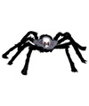 Fiestas Horror spin groot met doodskop Halloween decoratie-versiering zwart 60 cm