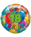 Folie ballon 18 Happy Birthday 35 cm