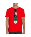Fout Kerst shirt rood kerstboom stropdas voor heren