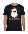 Fout kerstborrel shirt- kerstshirt DJ Santa zwart heren