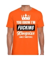 Fucking Kingsize t-shirt oranje heren