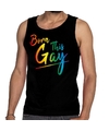 Gay pride i am so gay tanktop zwart heren