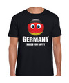 Germany makes you happy landen-vakantie shirt zwart voor heren met emoticon
