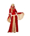 Goedkope middeleeuwse koningin verkleed jurk voor dames