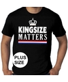Grote maten Kingsize Matters koningsdag met kroon shirt zwart heren