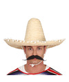 Guirca Mexicaanse Sombrero hoed heren carnaval-verkleed accessoires naturel dia 50 cm