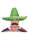 Guirca Mexicaanse Sombrero hoed voor heren carnaval-verkleed accessoires groen D50 cm