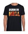 Halloween burn in hell-branden in hel horror shirt zwart voor heren