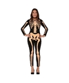 Halloween skelet verkleed jumpsuit voor dames
