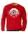 Have fear Poland-Polen is here supporter trui-kleding met sterren embleem rood voor heren