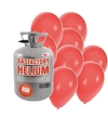 Helium tankje met 50 rode ballonnen