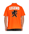 Holland fan polo t-shirt legend oranje met leeuw voor heren