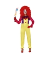 Horror clown verkleed jumpsuit voor dames