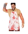 Horror schort met bloed Halloween verkleed accessoire