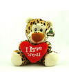I Love You luipaard knuffel 14 cm knuffeldieren