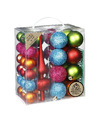 Inge Christmas kerstballen -39-dlg- gekleurd kunststof met piek