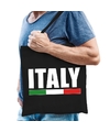 Italie supporter schoudertas Italy zwart katoen