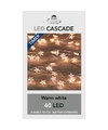 Kerst cascade verlichting sterretjes met timer warm wit 8x 50 cm