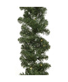 Kerst dennenslinger guirlande groen met verlichting 270 cm