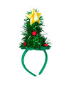 Kerst diadeem-haarband kerstboom met piek groen