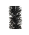Kerst lametta guirlandes zwart 10 cm breed x 270 cm kerstboom versiering-decoratie