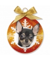 Kerstballen Chihuahua honden 8 cm
