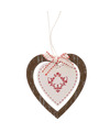 Kerstboom decoratie hanger bruine hart