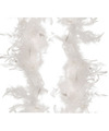Kerstboomversiering boa veren slinger wit met verlichting 200 cm kerstslingers