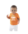 King of the house party t-shirt oranje Koningsdag baby-peuter voor jongens