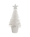 Klein wit kerstboompje 15 cm kerstdecoratie-kerstversiering