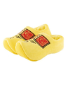 Klompen sloffen-pantoffels geel pluche voor volwassenen