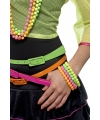 Kralen armbandjes in neon kleurtjes