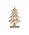 Krist+ decoratie kerstboom hout 25 cm met LED verlichting