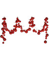 Krist+ guirlande verlicht met kerstballen 93 LEDs rood kerstslinger