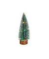 Krist+ Mini decoratie kerstboompje met licht H25 cm groen kunststof