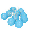 Krist+ verlichting snoer 10 bollen blauw- 200 cm- batterij