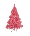 Kunst kerstboom roze met anti-slip 261 takken 120 cm