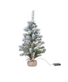 Kunstboom-kunst kerstboom met sneeuw en licht 90 cm