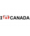 Landen sticker I Love Canada vlag 19.6 cm