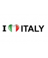 Landen vlag sticker I Love Italy 19.6 cm