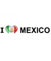 Landen vlag sticker I Love Mexico 19.6 cm