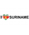 Landen vlag sticker I Love Suriname
