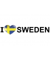 Landen vlag sticker I Love Sweden 19.6 cm