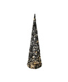 LED piramide kerstboom H40 cm zwart rotan kerstverlichting