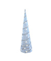 LED piramide kerstboom H59 cm wit kunststof kerstverlichting