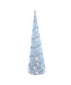 LED piramide kerstboom H79 cm wit kunststof kerstverlichting