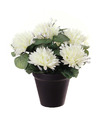 Louis Maes Kunstbloemen plant in pot witte tinten 23 cm Bloemenstuk ornament