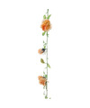 Louis Maes kunstplant bloemenslinger Rozen zalmroze-groen 225 cm kunstbloemen