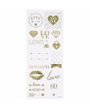 Love stickers goud 14 stuks