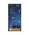 Lumineo Draadverlichting 40 LEDs warm wit timer 195 cm op batterijen zilverdraad